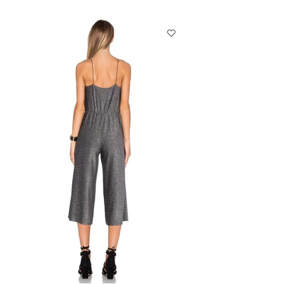 Revolve Sparkly Spaghetti Strap Jumpsuit Glitter Sequins House of Harlow Black - Picture 8 of 13